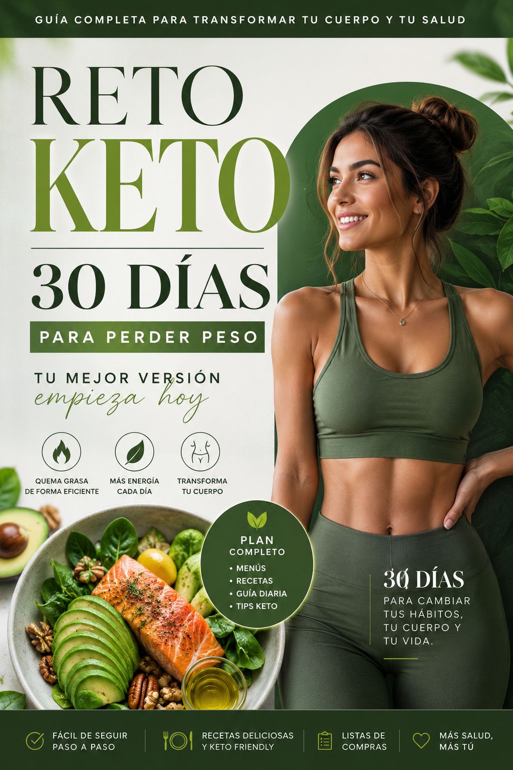 Reto keto 30 Dias + 3  Bonos
